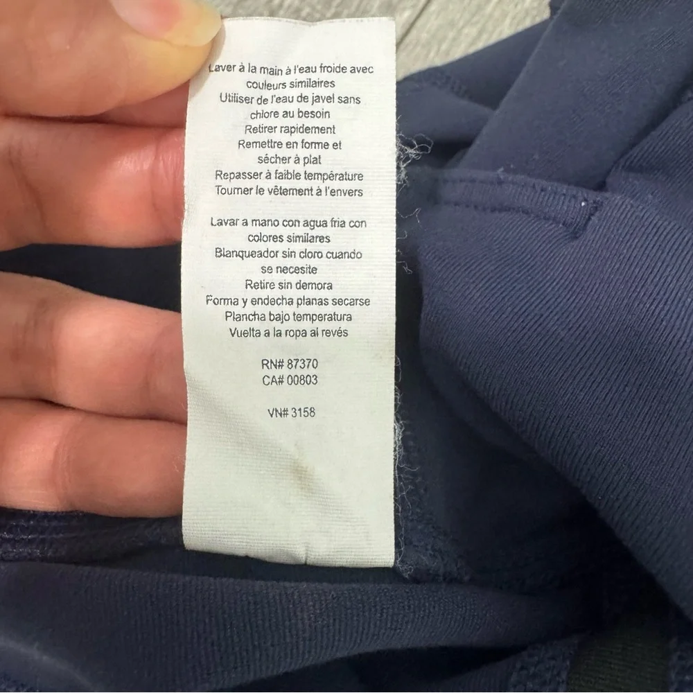 ALO Yoga Blue Crop Leggings Size XS High Rise Athletic Workout Yoga Pants